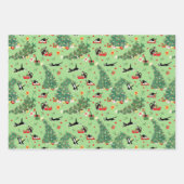 Feuille De Papier Cadeau Funny Cat Holiday Trio (Devant 2)