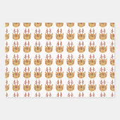 Feuille De Papier Cadeau Funny Chat Motif Noël (Devant 2)
