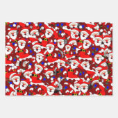 Feuille De Papier Cadeau Funny Christmas Modern Whimsical Père Noël Collage (Devant)