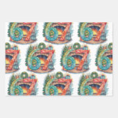 Feuille De Papier Cadeau Funny Christmas Six Seven 67 Brainrot Meme 6 7 (Devant 2)