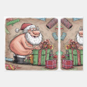 Feuille De Papier Cadeau Funny Dirty Père Noël collection de Noël (Devant 2)