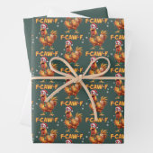 Feuille De Papier Cadeau Funny F Caw F Chicken Noël criant coq (En situation)