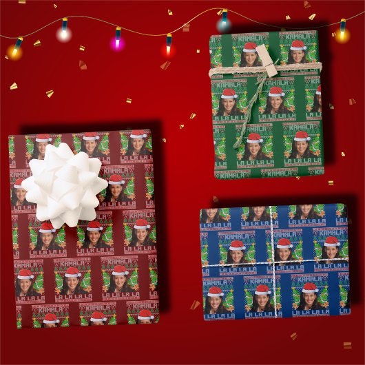 Feuille De Papier Cadeau Funny Kamala Harris 2024 Noël Comma La Xmas