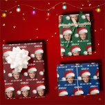 Feuille De Papier Cadeau Funny Kamala Harris Christmas<br><div class="desc">Funny Kamala Harris Face Santa Hat Noël</div>