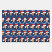 Feuille De Papier Cadeau Funny Kamala Harris Santa Hat Joyeux Noël (Devant 3)