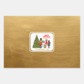 Feuille De Papier Cadeau Funny Nutcracker Famille de cinq (Devant)