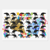 Feuille De Papier Cadeau Funny Pooping Chien Fête d'anniversaire (Devant 2)