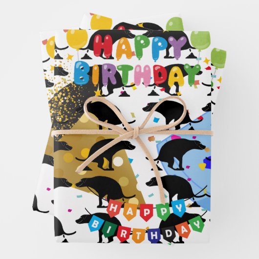 Feuille De Papier Cadeau Funny Pooping Chien Fête d'anniversaire (En situation)