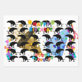 Feuille De Papier Cadeau Funny Pooping Chien Fête d'anniversaire (Devant)