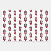 Feuille De Papier Cadeau Funny Red Hearts Bernese Amoureux des chiens Valen (Devant 3)