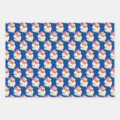 Feuille De Papier Cadeau Funny Retro rose Père Noël Visage cadeau de Noël (Devant 2)