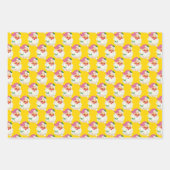 Feuille De Papier Cadeau Funny Retro rose Père Noël Visage cadeau de Noël (Devant)