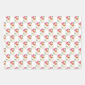 Feuille De Papier Cadeau Funny Retro rose Père Noël Visage cadeau de Noël (Devant 2)