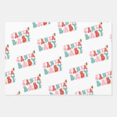 Feuille De Papier Cadeau Funny Super Noël des années 1970 (Devant)