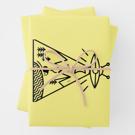 Feuille De Papier Cadeau Funny Ufo, Zone 51, Enlèvement d'Aliens (En situation)