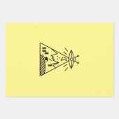 Feuille De Papier Cadeau Funny Ufo, Zone 51, Enlèvement d'Aliens (Devant)