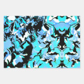 Feuille De Papier Cadeau Fusion colorée abstraite (Devant 3)
