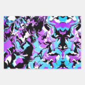Feuille De Papier Cadeau Fusion colorée abstraite (Devant)