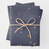 Feuille De Papier Cadeau Future Dusk Gold Stars (En situation)