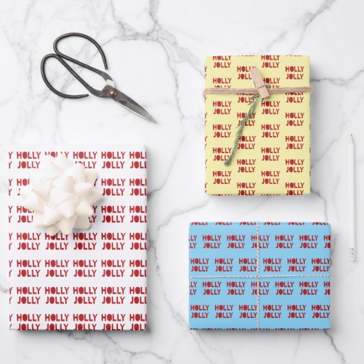 Feuille De Papier Cadeau Gai Noël (Recto)