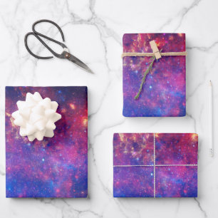 Feuille De Papier Cadeau Galaxie colorée Voie Lactée