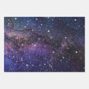 Feuille De Papier Cadeau Galaxie, Univers, Hommes & Femmes, Motif spatial