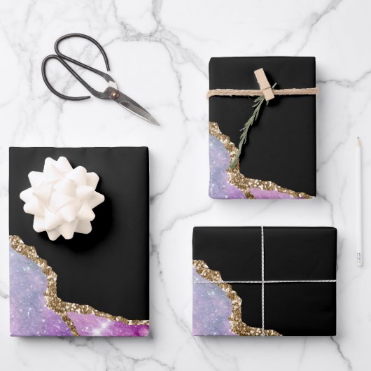 Feuille De Papier Cadeau Galaxy Agate Series Design 2 (Recto)