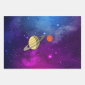 Feuille De Papier Cadeau Galaxy Space Fête d'anniversaire à thème (Devant 3)