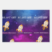 Feuille De Papier Cadeau Galaxy Space Fête d'anniversaire à thème (Devant)