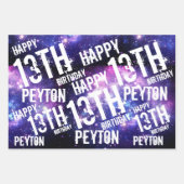 Feuille De Papier Cadeau Galaxy Starry Night Custom Anniversaire (Devant 2)