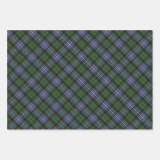 Feuille De Papier Cadeau Galbraith Ancien Tartan écossais (Devant 2)
