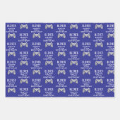 Feuille De Papier Cadeau Gamer Video Game Controller Anniversaire (Devant 3)