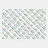 Feuille De Papier Cadeau Garçon ou fille avec bébé Dinosaures  (Devant 3)