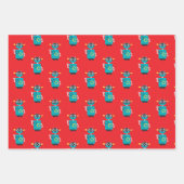 Feuille De Papier Cadeau Garçon Robot Cool Anniversaire (Devant 2)