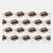 Feuille De Papier Cadeau Gâteau au chocolat (Devant)