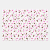 Feuille De Papier Cadeau Gâteau au chocolat Brown et rose (Devant)