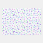 Feuille De Papier Cadeau Gâteau d'anniversaire Sage Green, Pastel Purple et (Devant 2)