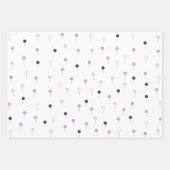 Feuille De Papier Cadeau Gâteaux partout sur blanc (Devant 2)