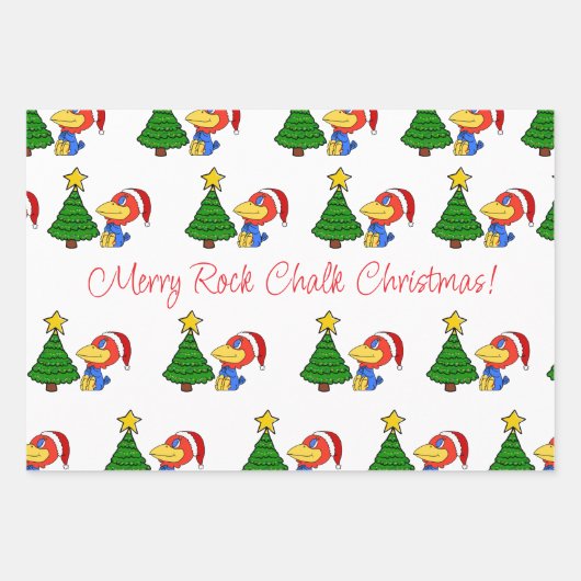 Feuille De Papier Cadeau Geai bébé de Noël (Devant)