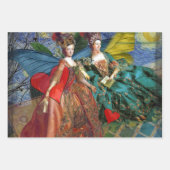 Feuille De Papier Cadeau Gemini gothique classique femme papillon Whimsical (Devant)