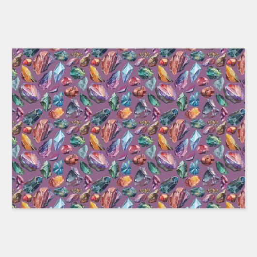 Feuille De Papier Cadeau Gemmes & Crystal Jewel Tone (Devant 2)