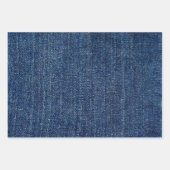 Feuille De Papier Cadeau Gemmes denim foncé clair (Devant 3)