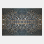 Feuille De Papier Cadeau Gemmes denim foncé clair (Devant 2)