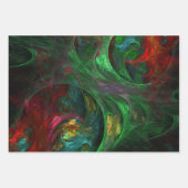 Feuille De Papier Cadeau Genesis Green Art Abstrait (Devant 2)