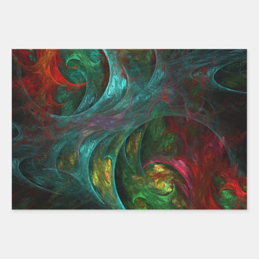 Feuille De Papier Cadeau Genesis Nova Art Abstrait (Devant 3)