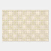 Feuille De Papier Cadeau Geo Dot Connected Weight Gold et White (Devant)