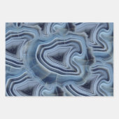 Feuille De Papier Cadeau Géode d'Agate Smoky Bleu (Devant 3)