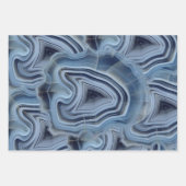 Feuille De Papier Cadeau Géode d'Agate Smoky Bleu (Devant 2)