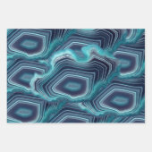 Feuille De Papier Cadeau Géode d'âge bleu et violet (Devant)