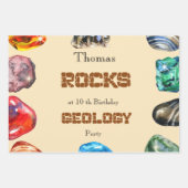 Feuille De Papier Cadeau Géologie fête d'anniversaire roche gemstone (Devant)